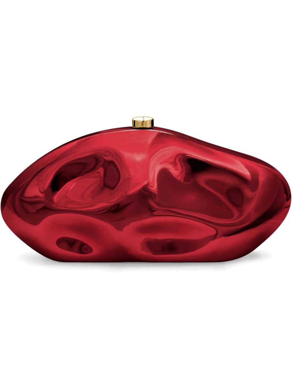 Women's Red Acrylic Shell Clutch Purse Evening Party Prom Chain Bag